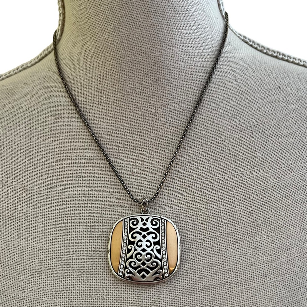 Brighton Reversible "Shadow Play" Statement Necklace